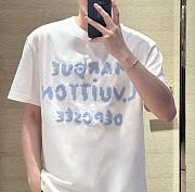 Bagsaaa Louis Vuitton Embroidered Signature T-Shirt in white - 3