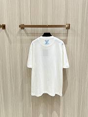 Bagsaaa Louis Vuitton Embroidered Signature T-Shirt in white - 2