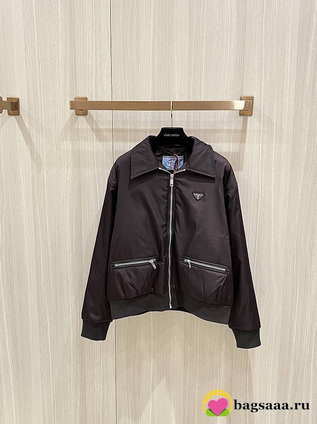 Bagsaaa Prada Re-Nylon blouson jacket dark brown - 1