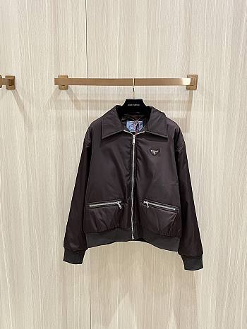 Bagsaaa Prada Re-Nylon blouson jacket dark brown