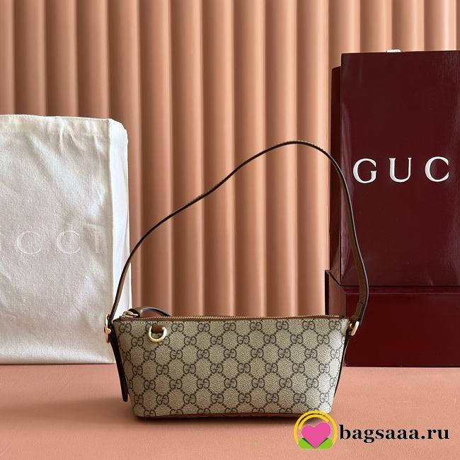 Bagsaaa Gucci GG Emblem small shoulder bag 847281 beige & brown - 27cm - 1