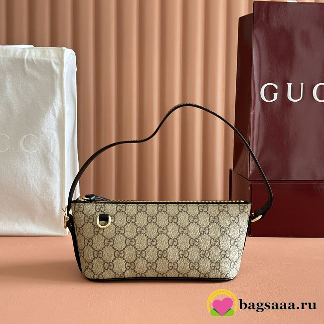 Bagsaaa Gucci GG Emblem small shoulder bag 847281 beige & black - 27cm - 1