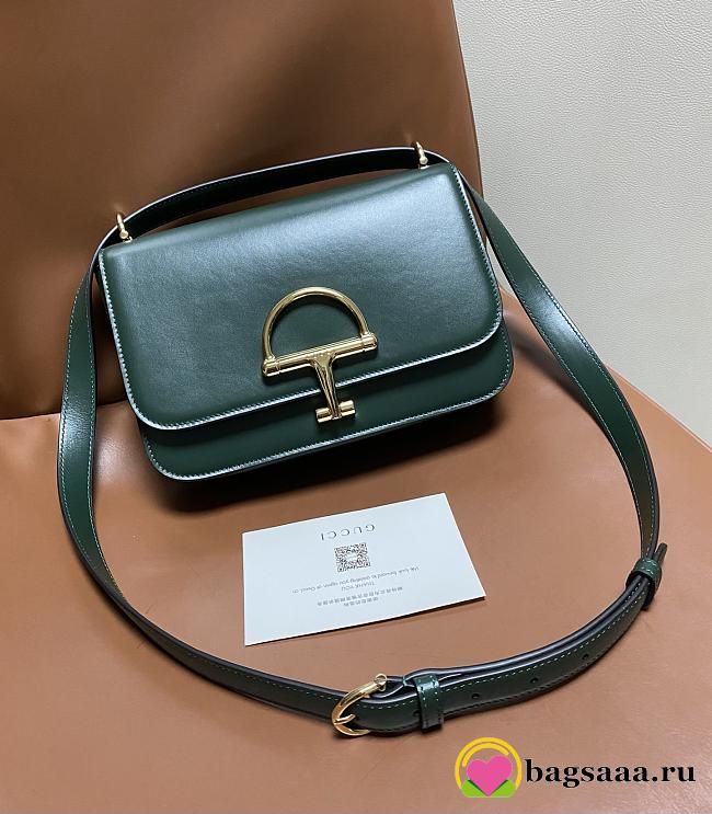 Bagsaaa Gucci Siena small shoulder bag 846705 green - 22.5cm - 1