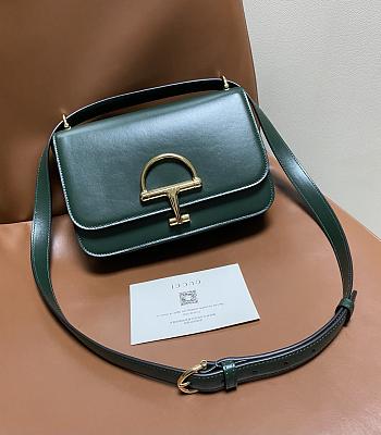 Bagsaaa Gucci Siena small shoulder bag 846705 green - 22.5cm