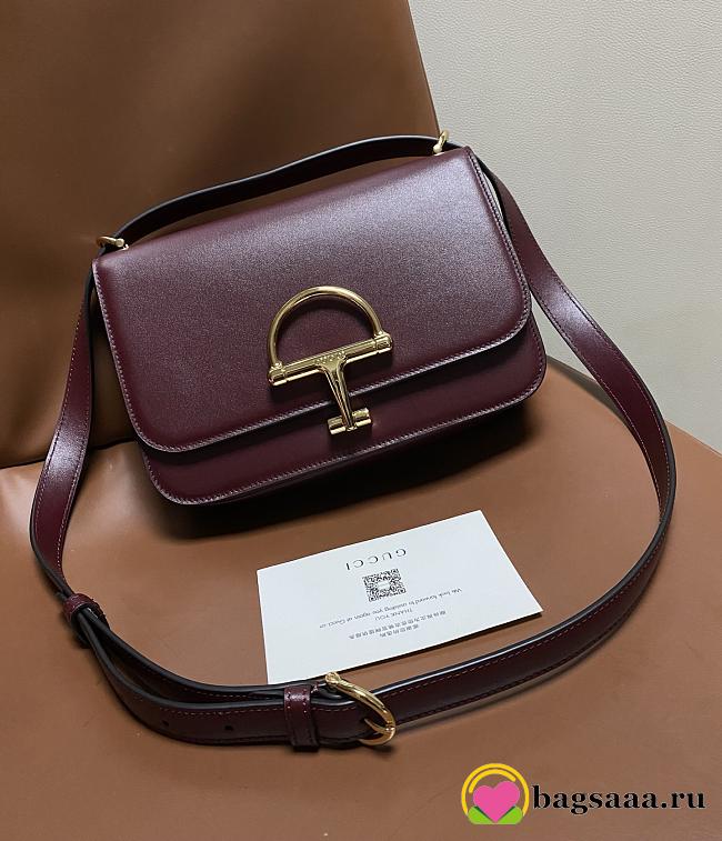 Bagsaaa Gucci Siena small shoulder bag 846705 burgundy - 22.5cm - 1