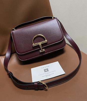 Bagsaaa Gucci Siena small shoulder bag 846705 burgundy - 22.5cm