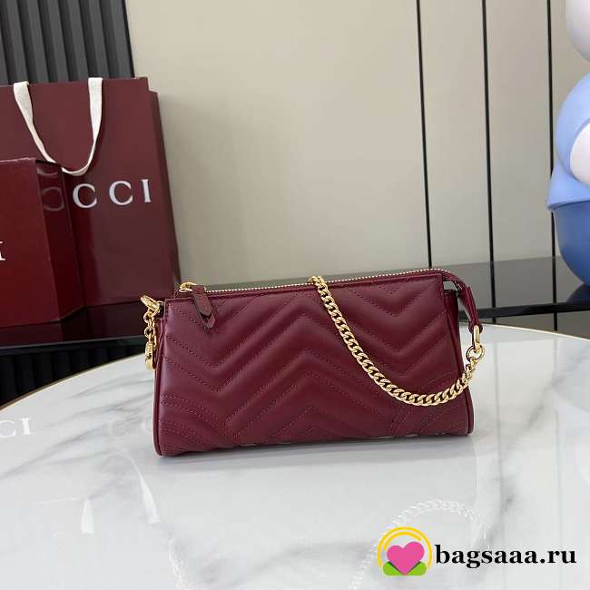 Bagsaaa Gucci GG Marmont small shoulder bag 847589 red - 20cm - 1