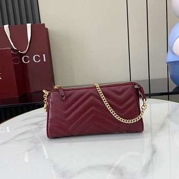 Bagsaaa Gucci GG Marmont small shoulder bag 847589 red - 20cm