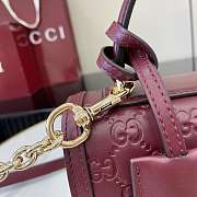Bagsaaa Gucci Padlock small top handle bag 848884 red - 20cm - 4
