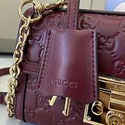 Bagsaaa Gucci Padlock small top handle bag 848884 red - 20cm - 3