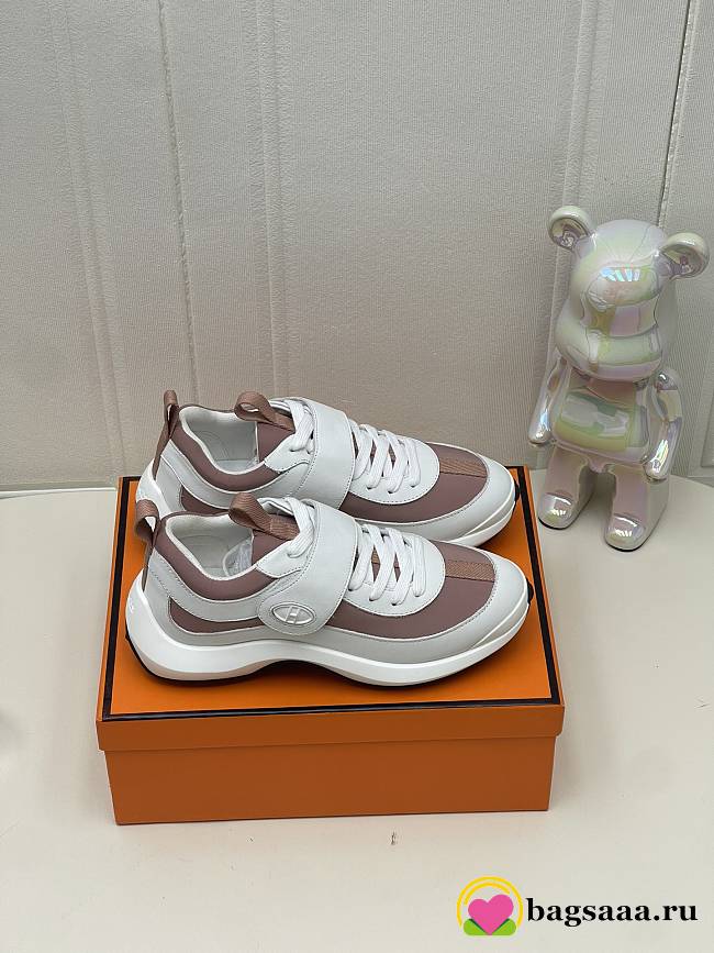 Bagsaaa Hermes Loop sneaker rose antique / blanc - 1