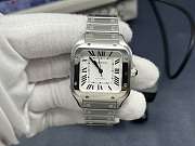 Bagsaaa Santos de Cartier watch silver medium size 35mm - 1