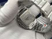 Bagsaaa Santos de Cartier watch silver medium size 35mm - 3