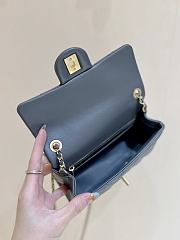 Bagsaaa Chanel Mini Flap Bag adjustable chain strap dark gray - 20cm - 2
