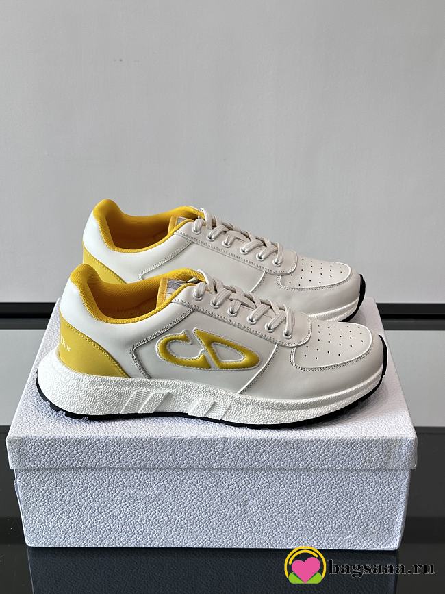 Bagsaaa Dior Run'n'Dior sneaker in white and yellow technical mesh - 1