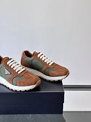 Bagsaaa Prada Prax suede and Re-Nylon sneakers Cocoa Brown/Green - 2