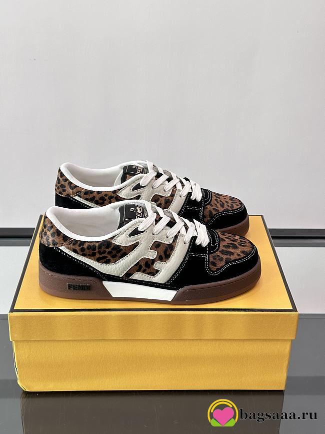 Bagsaaa Fendi Match Low-top platform in multicolor cavallino calfskin and suede - 1