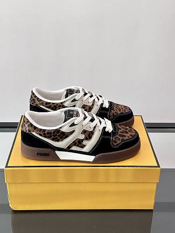 Bagsaaa Fendi Match Low-top platform in multicolor cavallino calfskin and suede
