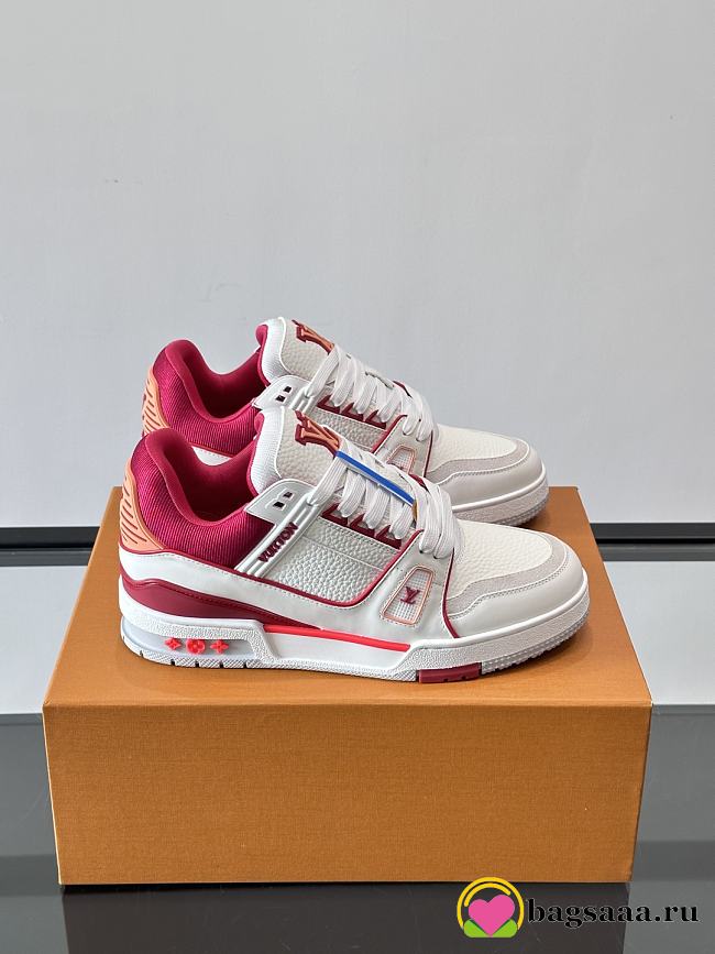 Bagsaaa LV Trainer Sneaker white & red - 1
