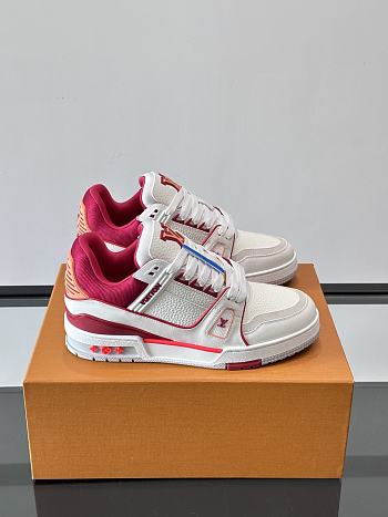 Bagsaaa LV Trainer Sneaker white & red