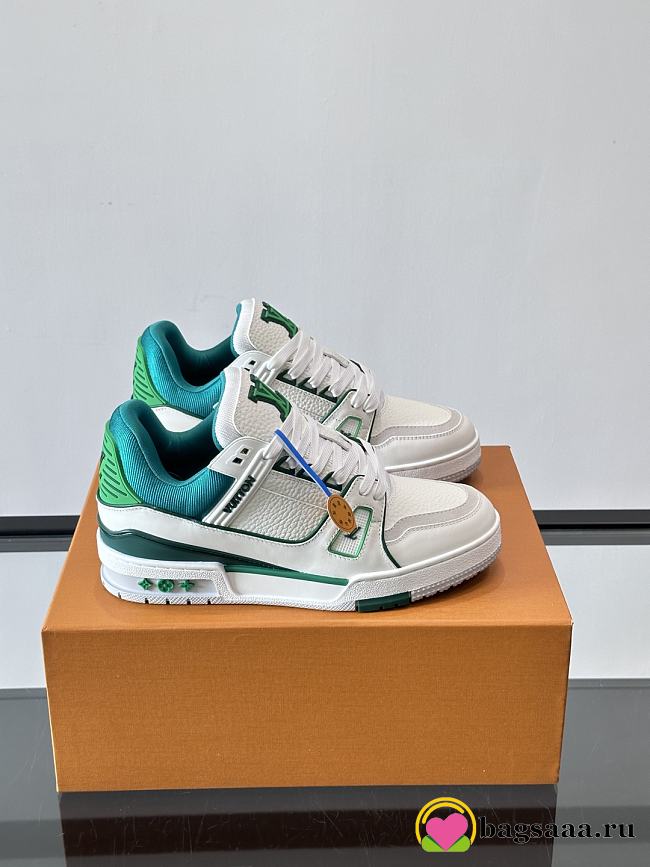 Bagsaaa LV Trainer Sneaker white & green - 1