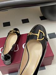 Bagsaaa Gucci Women's ballet flat with half Horsebit 849652 black patent - 2.5cm - 3