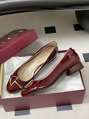 Bagsaaa Gucci Women's ballet flat with half Horsebit 849652 red patent - 2.5cm - 4