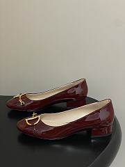 Bagsaaa Gucci Women's ballet flat with half Horsebit 849652 red patent - 2.5cm - 3