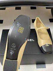 Bagsaaa Chanel black & beige Mary Jane flats with crystal-embellished CC - 3