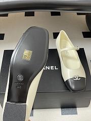 Bagsaaa Chanel black & white Mary Jane flats with crystal-embellished CC - 3