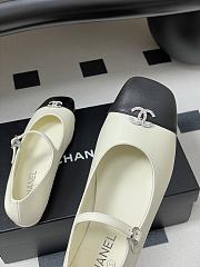 Bagsaaa Chanel black & white Mary Jane flats with crystal-embellished CC - 2