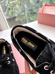Bagsaaa Miu Miu shearling loafers black - 4