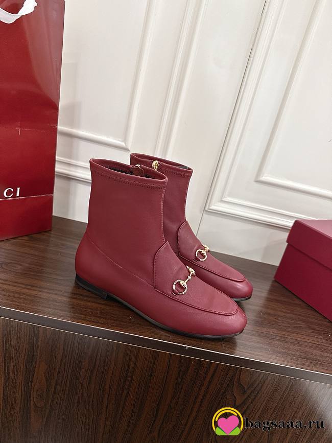 Bagsaaa Gucci Women's Jordaan ankle boot 831013 red - 1