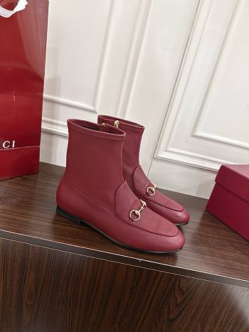 Bagsaaa Gucci Women's Jordaan ankle boot 831013 red
