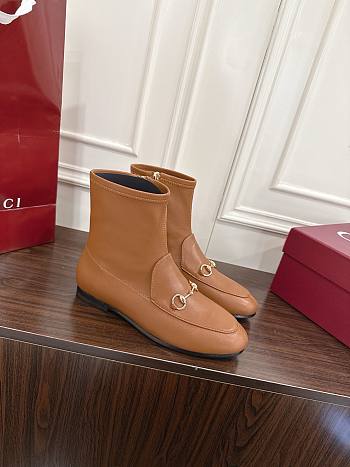 Bagsaaa Gucci Women's Jordaan ankle boot 831013 brown