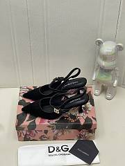 Bagsaaa Dolce & Gabbana point-toe slingback pumps black suede 6.5cm - 1