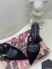 Bagsaaa Dolce & Gabbana point-toe slingback pumps black suede 6.5cm - 3