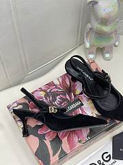 Bagsaaa Dolce & Gabbana point-toe slingback pumps black suede 6.5cm - 2