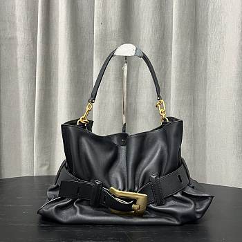 Bagsaaa Balmain Anthem medium leather shoulder bag black