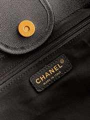 Bagsaaa Chanel Deauville tote bag in calfskin leather black - 5