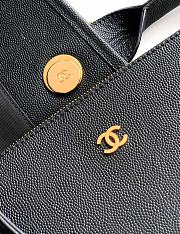 Bagsaaa Chanel Deauville tote bag in calfskin leather black - 2