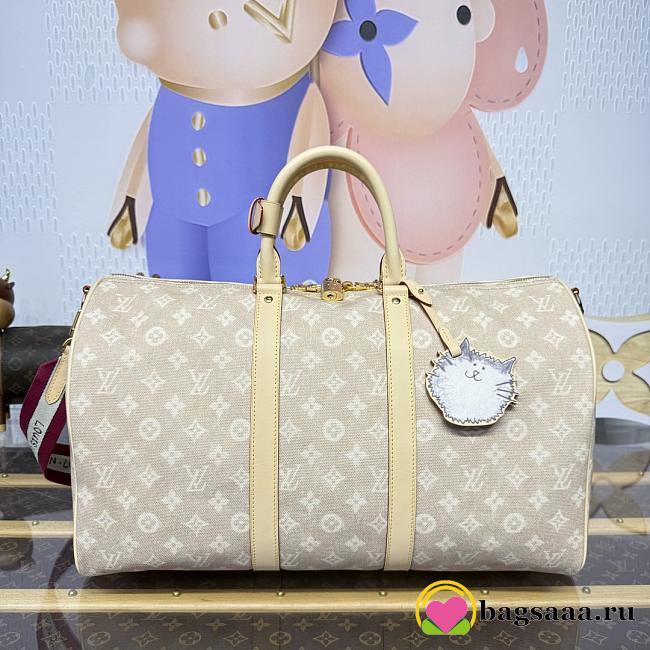 Bagsaaa M25787 Louis Vuitton Travels With Grace Keepall Bandoulière 45 Meowgram - 45cm - 1