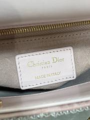 Bagsaaa Mini Lady Dior Bag Cannage Embroidery with Pink Beads and Silver-Tone Strass - 17cm - 4
