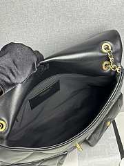 Bagsaaa Chanel Quilted Iridescent Calfskin Leather Jumbo Bag black - 45cm - 3