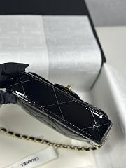 Bagsaaa Chanel Mini Flap Bag with Top Handle AS5805 Black Patent - 18.5cm - 4