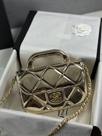 Bagsaaa Chanel Mini Flap Bag with Top Handle AS5805 Gold - 18.5cm