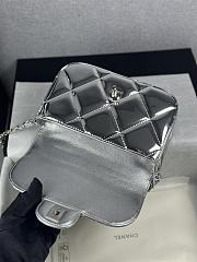 Bagsaaa Chanel Mini Flap Bag with Top Handle AS5805 Silver - 18.5cm - 3