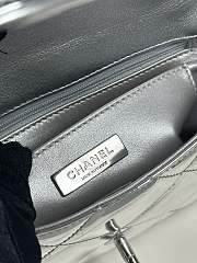 Bagsaaa Chanel Mini Flap Bag with Top Handle AS5805 Silver - 18.5cm - 2
