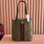 Bagsaaa Gucci Ophidia medium tote bag 834465 dark green suede - 36cm - 1