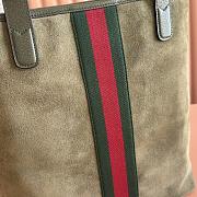 Bagsaaa Gucci Ophidia medium tote bag 834465 dark green suede - 36cm - 3